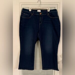 Lane Bryant Dark Denim Capris Size 20